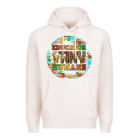 Pale Pink educator of tiny humans round earring Premium Hoodie - BundleAndBundleShop