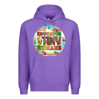 Purple educator of tiny humans round earring Premium Hoodie - BundleAndBundleShop