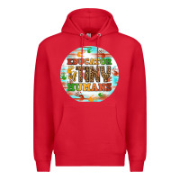 Red educator of tiny humans round earring Premium Hoodie - BundleAndBundleShop