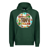Sports Green educator of tiny humans round earring Premium Hoodie - BundleAndBundleShop