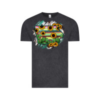 Vintage Black Iowa State Map Vintage Tee - RanaPortraitStore