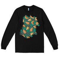Black christmas gingerbread cookies patch Long Sleeve Tee - BundleAndBundleShop