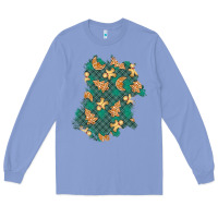 Christmas Gingerbread Cookies Patch Long Sleeve Tee | Teevron
