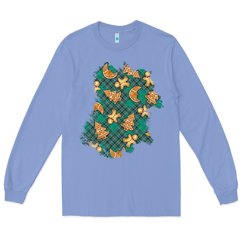 Christmas Gingerbread Cookies Patch Long Sleeve Tee by BundleAndBundleShop | Teevron