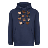 Navy black history month hearts Heavyweight Hoodie - MaliasSmallBusiness