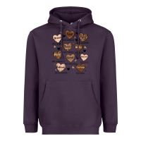 Plum black history month hearts Heavyweight Hoodie - MaliasSmallBusiness