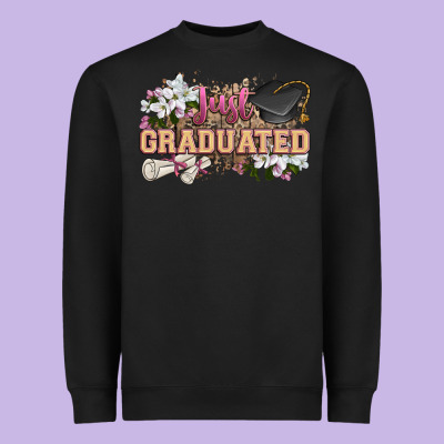 Just Graduated Heavyweight Sweatshirt Designed By Zillion Design Studio
