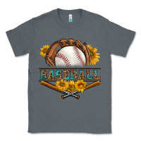 Charcoal Heather western baseball with sunflower Classic Tee - BundleAndBundleShop