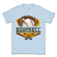 Dusty Blue western baseball with sunflower Classic Tee - BundleAndBundleShop