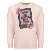 Pale Pink when i die delete my kindle history Premium Sweatshirt - MaliasSmallBusiness