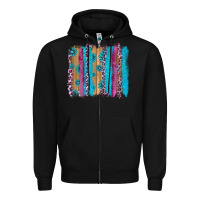 Black gemstone and pink leopard brushstrok Zipper Hoodie - AdoDesignShop