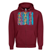 Burgundy gemstone and pink leopard brushstrok Zipper Hoodie - AdoDesignShop