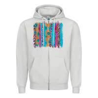 Dove Grey gemstone and pink leopard brushstrok Zipper Hoodie - AdoDesignShop