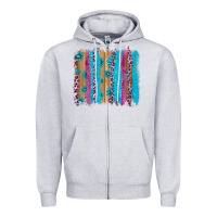 Heather Grey gemstone and pink leopard brushstrok Zipper Hoodie - AdoDesignShop
