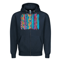 Navy gemstone and pink leopard brushstrok Zipper Hoodie - AdoDesignShop