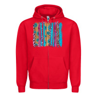 Red gemstone and pink leopard brushstrok Zipper Hoodie - AdoDesignShop