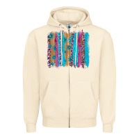 Sandshell gemstone and pink leopard brushstrok Zipper Hoodie - AdoDesignShop