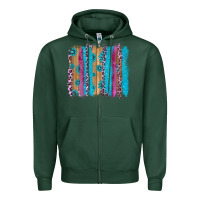 Sports Green gemstone and pink leopard brushstrok Zipper Hoodie - AdoDesignShop