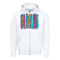 White gemstone and pink leopard brushstrok Zipper Hoodie - AdoDesignShop