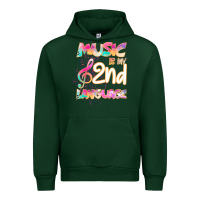 Forest Green Cool I Love Music Shirt Gifts Music Is My Second Language Urban Hoodie - Bettercallsaul