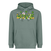 Sage st patricks love nurse Heavyweight Hoodie - MaliasSmallBusiness