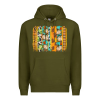 Army Green fall brushstroke Premium Hoodie - BundleAndBundleShop