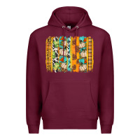Burgundy fall brushstroke Premium Hoodie - BundleAndBundleShop