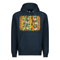Navy fall brushstroke Premium Hoodie - BundleAndBundleShop