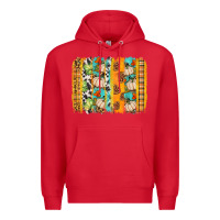 Red fall brushstroke Premium Hoodie - BundleAndBundleShop