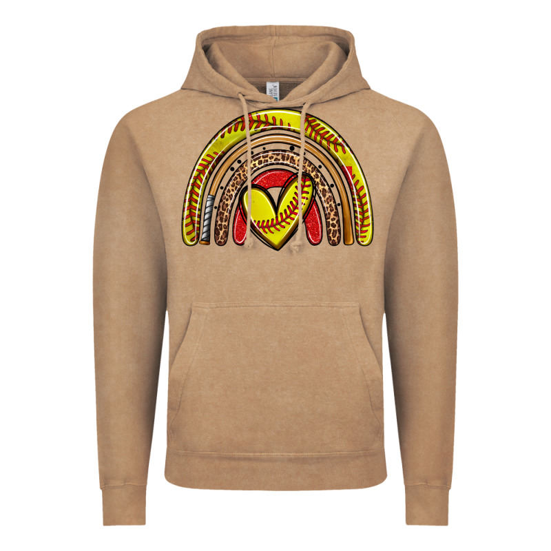 Softball Rainbow Vintage Hoodie by Zillion Design Studio | Teevron