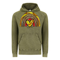 Vintage Olive softball rainbow Vintage Hoodie - Zillion Design Studio