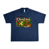 Navy all i want for christmas is cure childhood cancer Urban Heavy Tee - FaDigitalArtStudio