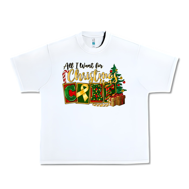 All I Want For Christmas Is Cure Childhood Cancer Urban Heavy Tee by FaDigitalArtStudio | Teevron