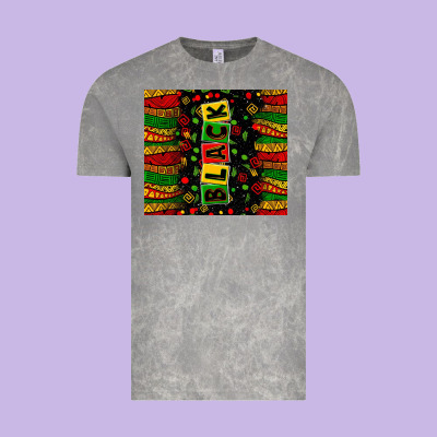 Black License Letters  Juneteenth Vintage Tee Designed By Zillion Design Studio