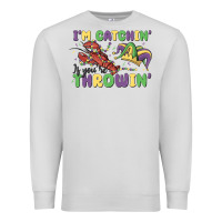 Dove Grey i'm catchin' if you're throwin' Premium Sweatshirt - MaliasSmallBusiness