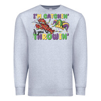Heather Grey i'm catchin' if you're throwin' Premium Sweatshirt - MaliasSmallBusiness