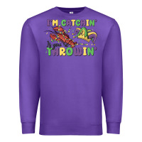 Purple i'm catchin' if you're throwin' Premium Sweatshirt - MaliasSmallBusiness