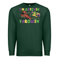 Sports Green i'm catchin' if you're throwin' Premium Sweatshirt - MaliasSmallBusiness