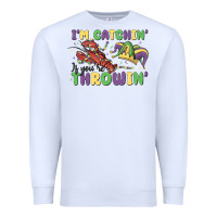 White i'm catchin' if you're throwin' Premium Sweatshirt - MaliasSmallBusiness
