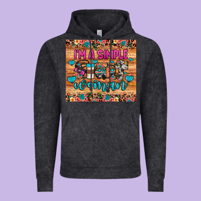 I'm A Simple Woman Vintage Hoodie Designed By Jahusdesignshop