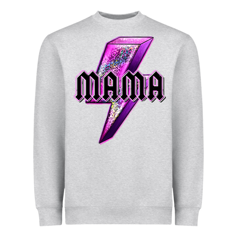 Mama Neon Leopard Lightning Bolt Heavyweight Sweatshirt by texasbilliewilder | Teevron