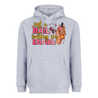Heather Grey just a nail boss building her empire Heavyweight Hoodie - MaliasSmallBusiness