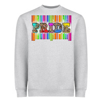 Heather Grey pride barcode Heavyweight Sweatshirt - Zillion Design Studio