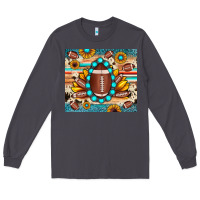 Smoke football cowhide sunflower Long Sleeve Tee - JahusDesignShop