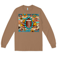 Toasted Coconut football cowhide sunflower Long Sleeve Tee - JahusDesignShop