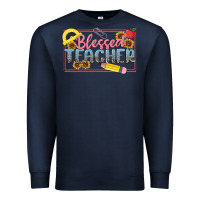 Navy blessed teacher Premium Sweatshirt - MaliasSmallBusiness