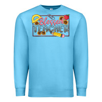 Ocean Blue blessed teacher Premium Sweatshirt - MaliasSmallBusiness