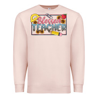 Pale Pink blessed teacher Premium Sweatshirt - MaliasSmallBusiness