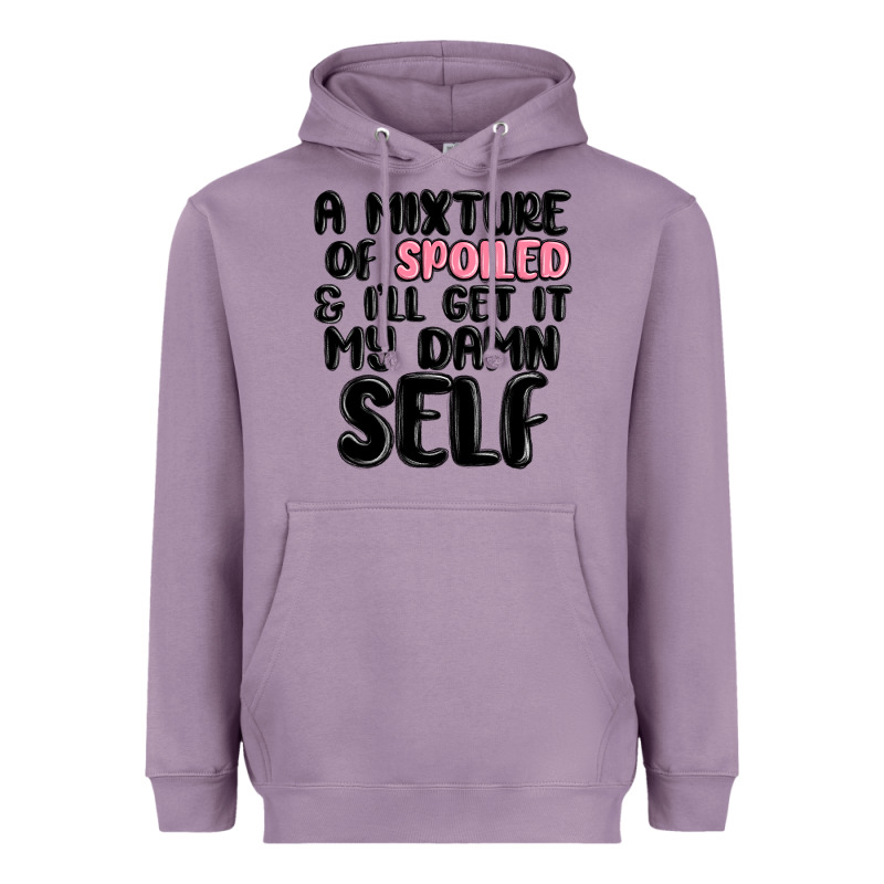 A Mixture Of Spoiled And Ill Get It My Damn Self Heavyweight Hoodie by MaliasSmallBusiness | Teevron
