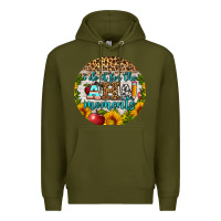 Army Green i do it for the aha moments round earring Premium Hoodie - BundleAndBundleShop